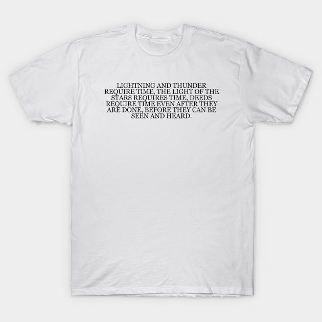 Friedrich Nietzsche  "The Gay Science" Book Quote T-Shirt by RomansIceniens